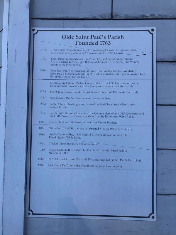 Olde Saint Paul's Parish Marker. Click for full size. Olde Saint Paul's Parish Marker image. Click for full size.