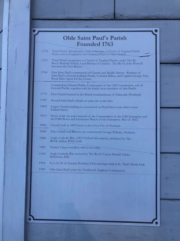 Olde Saint Paul's Parish Marker image. Click for full size.