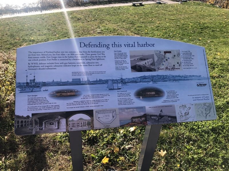 Defending this vital harbor Marker image. Click for full size.