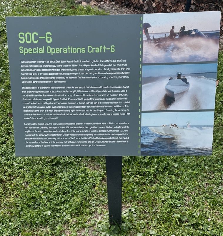 SOC-6 Special Operations Craft-6 Marker image. Click for full size.