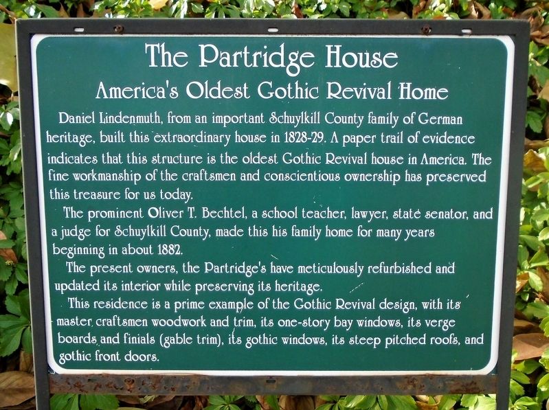 The Partridge House Marker image. Click for full size.