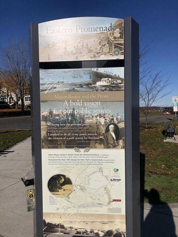 Mayor Baxter and the Prom: A bold vision for our public spaces Marker. Click for full size. Mayor Baxter and the Prom: A bold vision for our public spaces Marker image. Click for full size.
