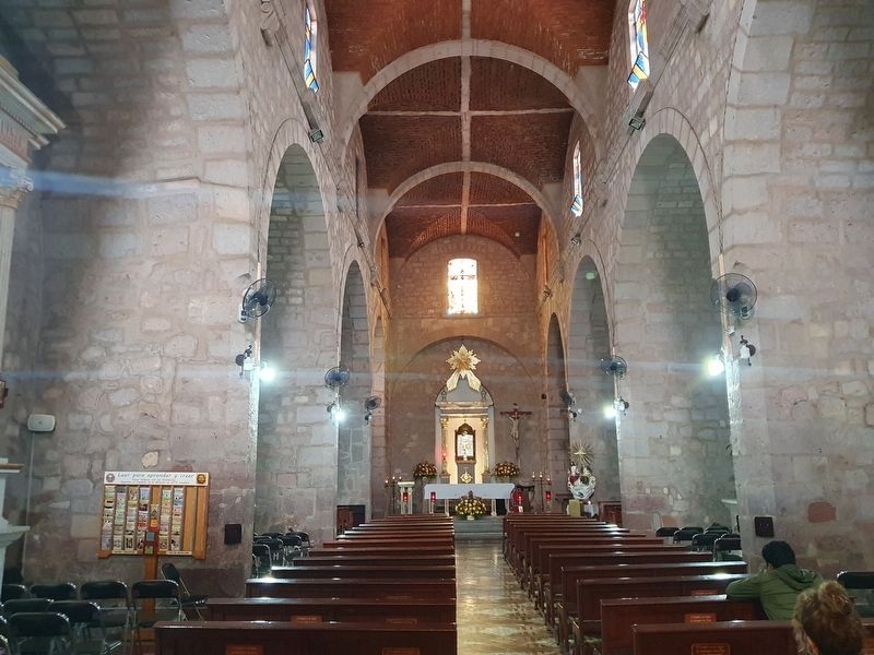 A view of the interior of the Temple of the Cross image. Click for full size.