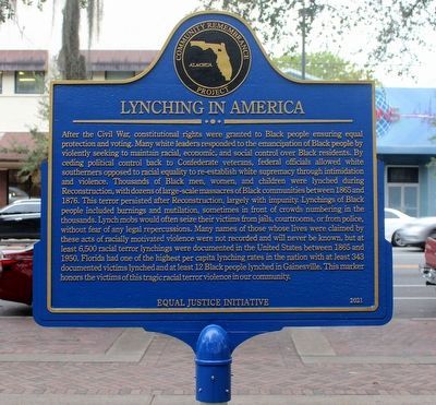 Lynching in America side of Marker image. Click for full size.