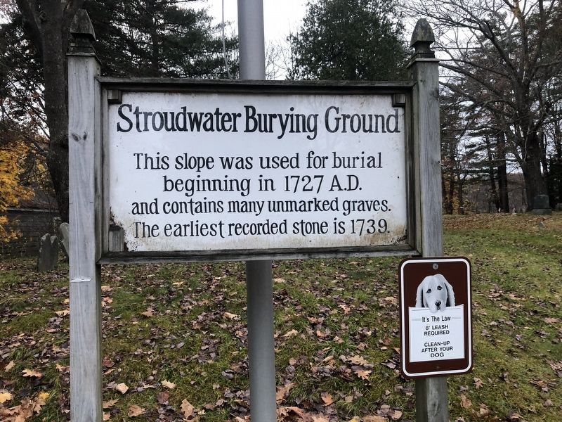 Stroudwater Burying Ground Marker image. Click for full size.