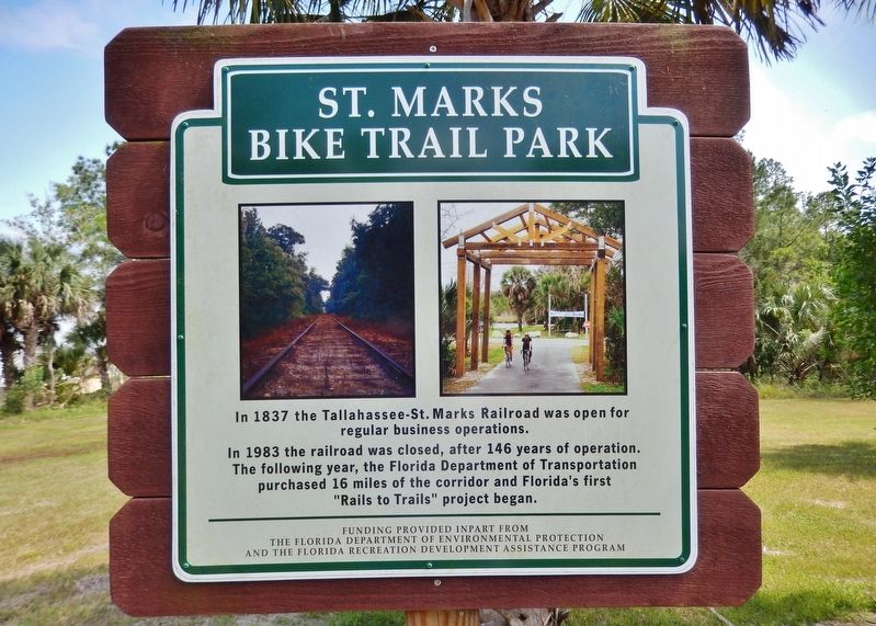 St. Marks Bike Trail Park Marker image. Click for full size.