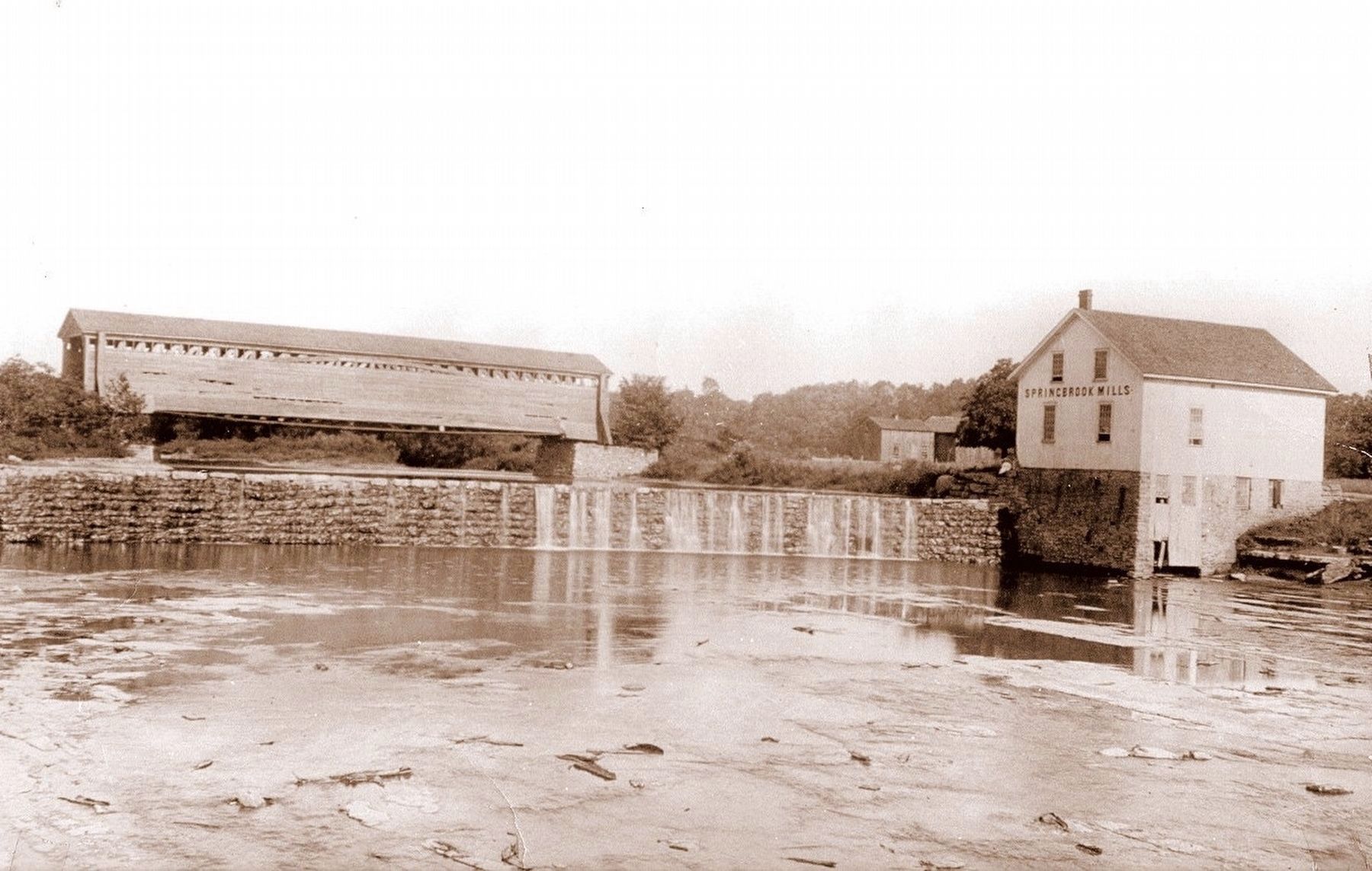 Photo of mill and bridge image. Click for full size.