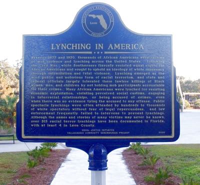 Lynching in America side of Marker image. Click for full size.