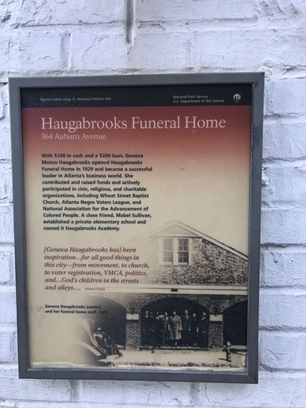 Haugabrooks Funeral Home Marker image. Click for full size.