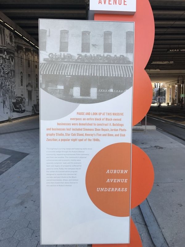 Auburn Avenue Underpass Marker image. Click for full size.