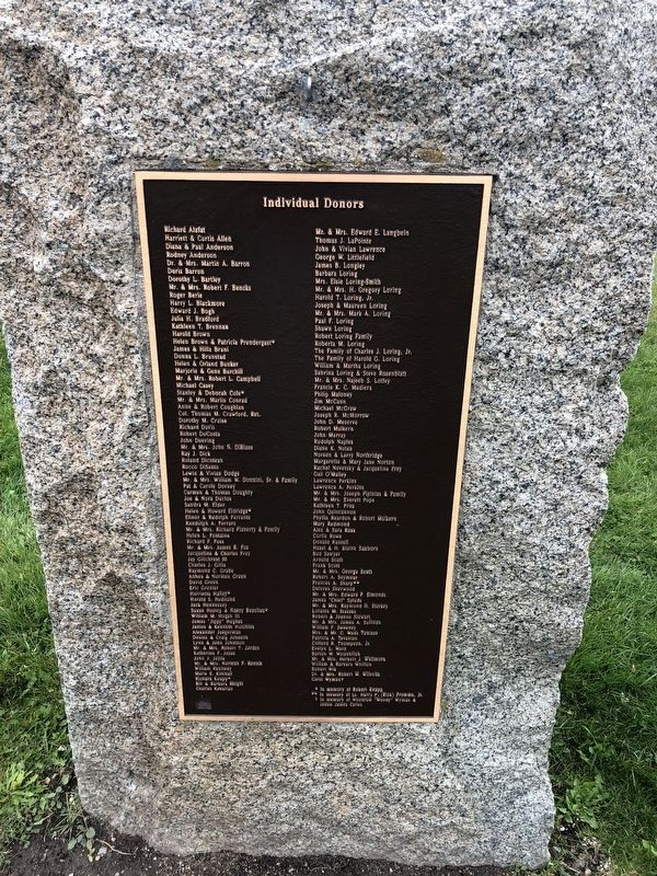 Additional donor plaque. Click for full size. Additional donor plaque image. Click for full size.