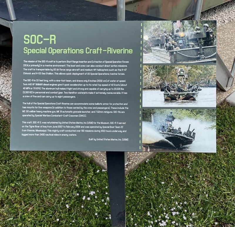 SOC-R Special Operations Craft-Riverine Marker image. Click for full size.