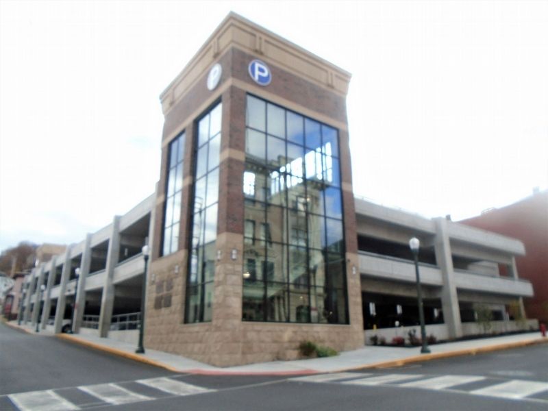 Joseph L. Warne, M. D. Marker on Parking Garage image. Click for full size.