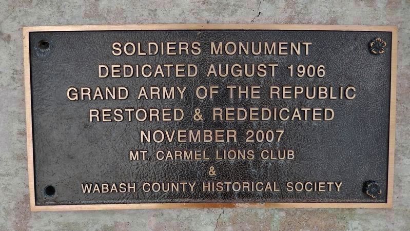 Wabash County Soldiers Monument<br>(<i>2007 re-dedication</i>) image. Click for full size.