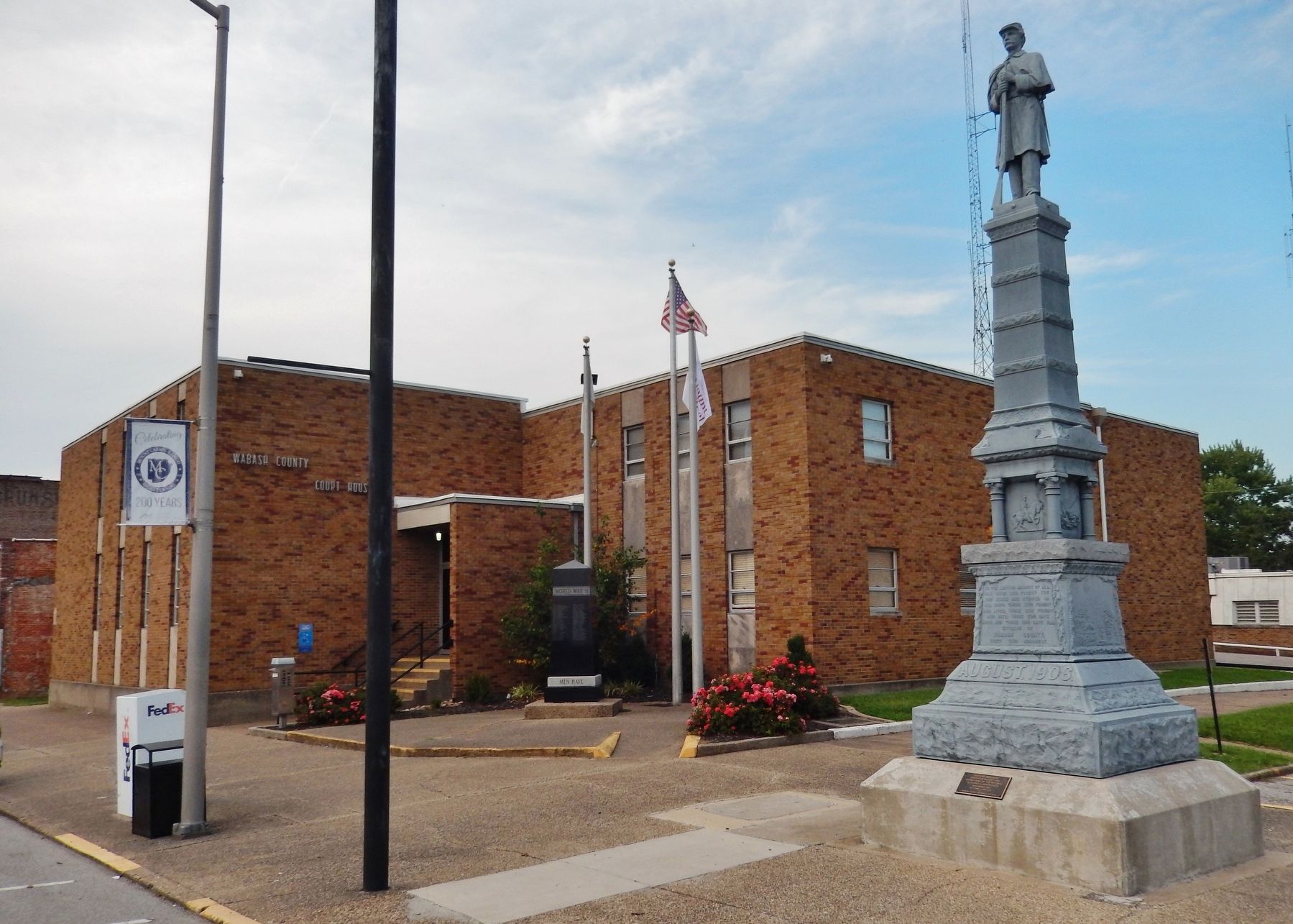 Wabash County Soldiers Monument. Click for full size. Wabash County Soldiers Monument image. Click for full size.