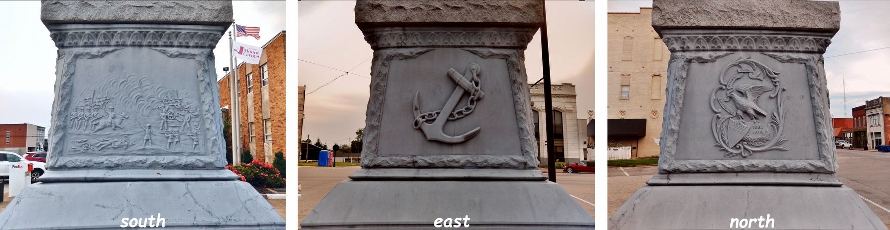 Wabash County Soldiers Monument detail image. Click for full size.