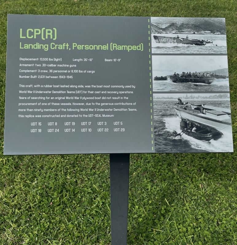 LCP[R] Landing Craft, Personnel[Ramped] Marker image. Click for full size.