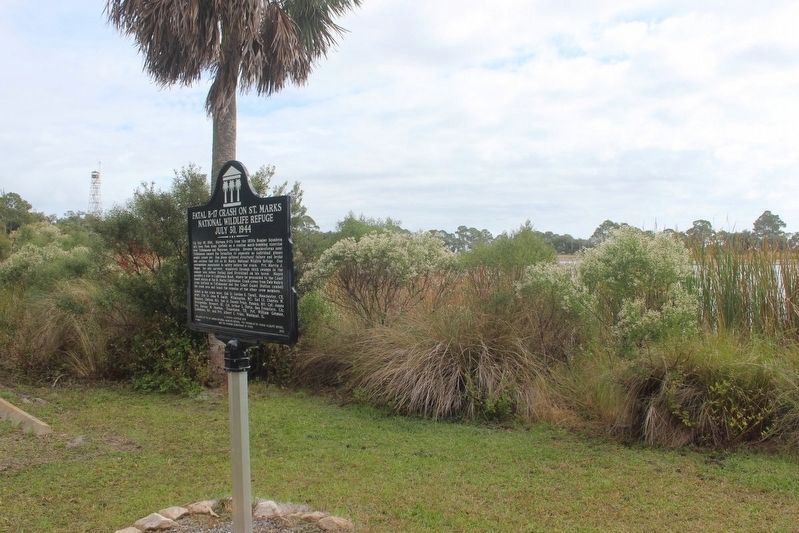 Fatal B-17 Crash Marker looking north image. Click for full size.