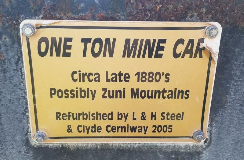 One Ton Mine Car Marker image. Click for full size.