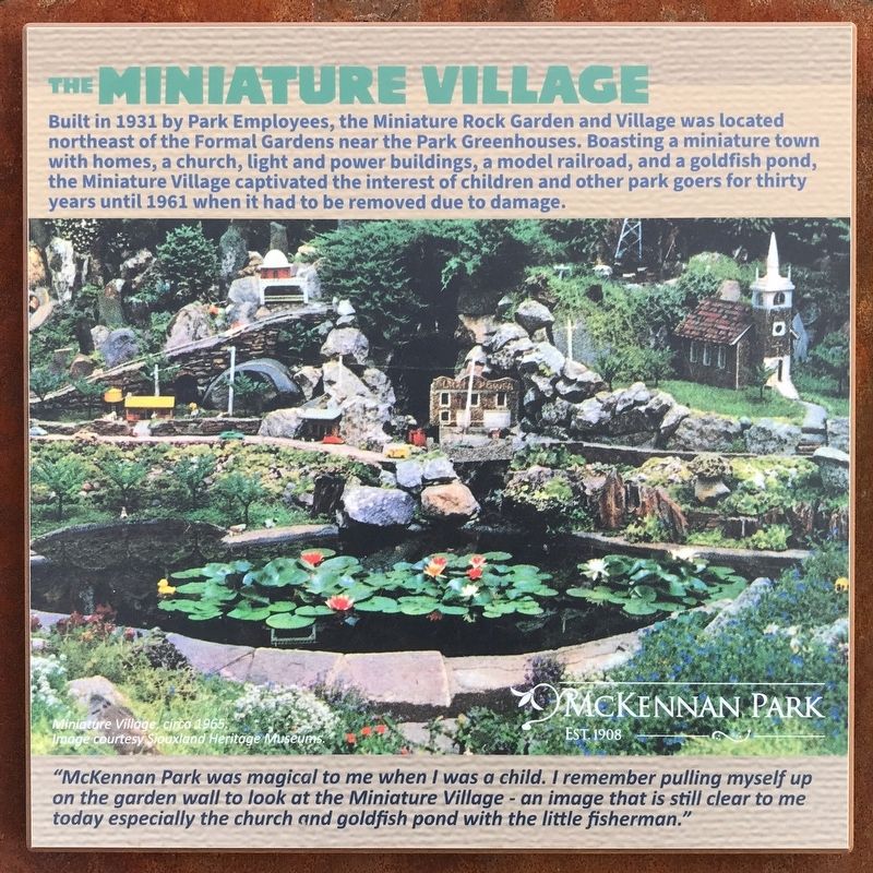 The Miniature Village Marker image. Click for full size.