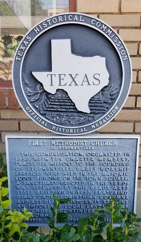 First Methodist Church of Stephenville Marker image. Click for full size.