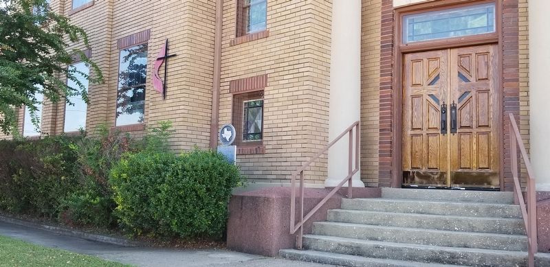 The First Methodist Church of Stephenville and Marker image. Click for full size.