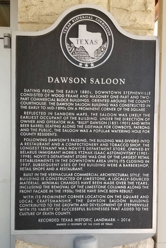 Dawson Saloon Marker image. Click for full size.