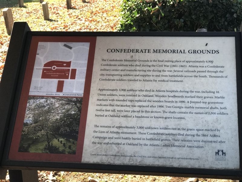 Confederate Memorial Grounds Marker image. Click for full size.