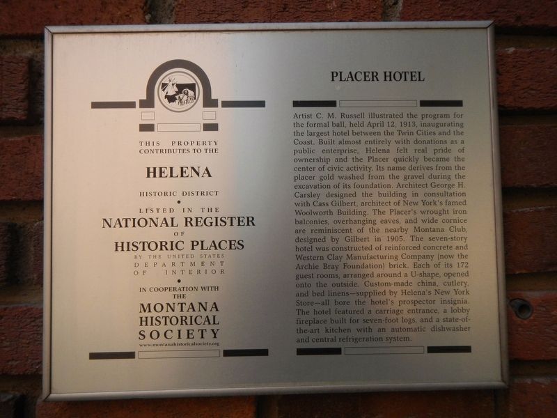 Placer Hotel Marker image. Click for full size.