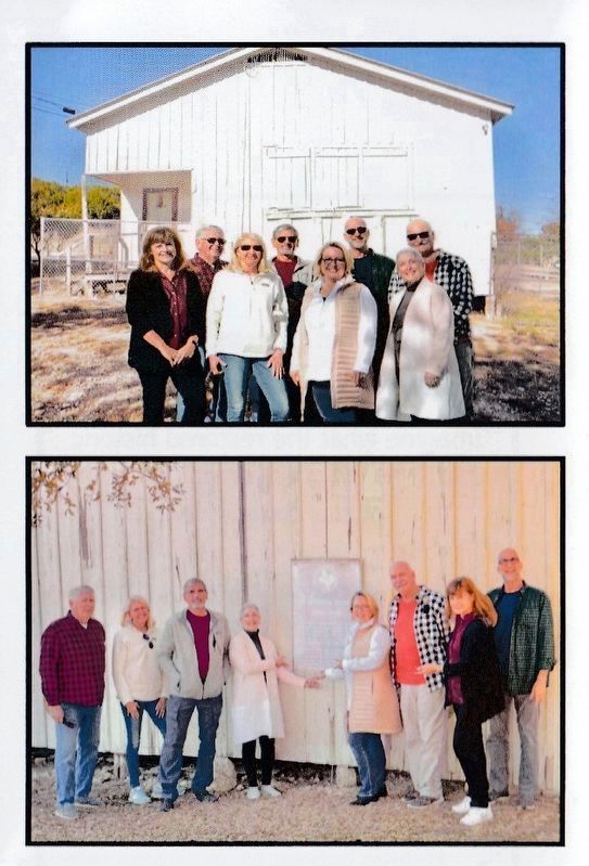 Cox Springs School Marker and School image. Click for full size.