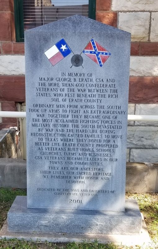 Erath County CSA War Memorial image. Click for full size.