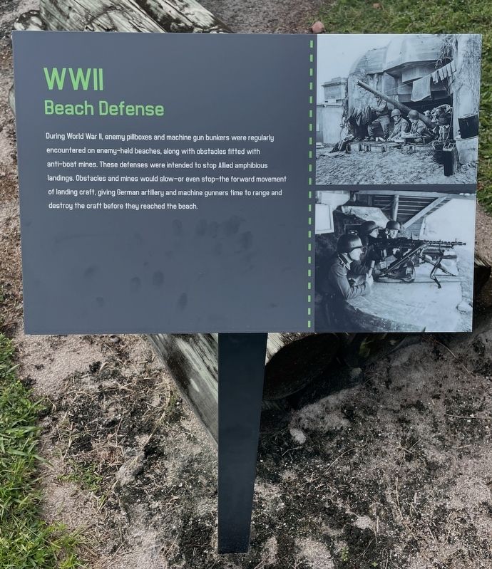 WWII Beach Defense Marker image. Click for full size.