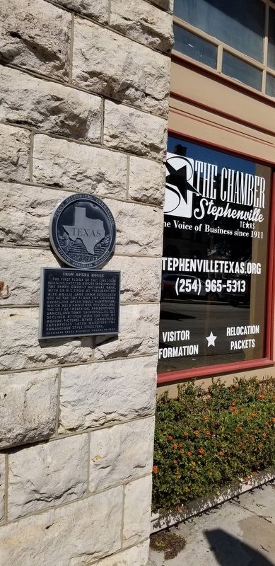 The Crow Opera House and Marker image. Click for full size.