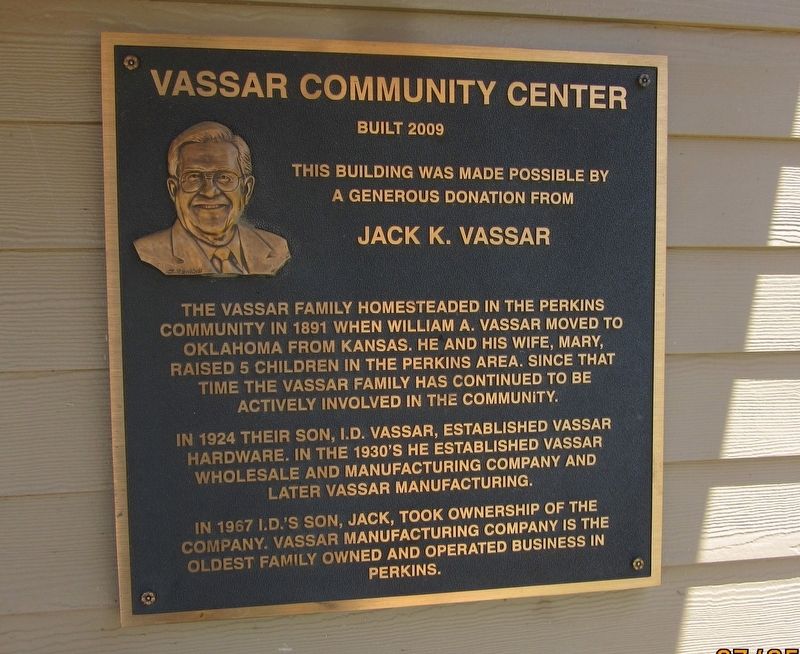 Vassar Community Center Marker image. Click for full size.
