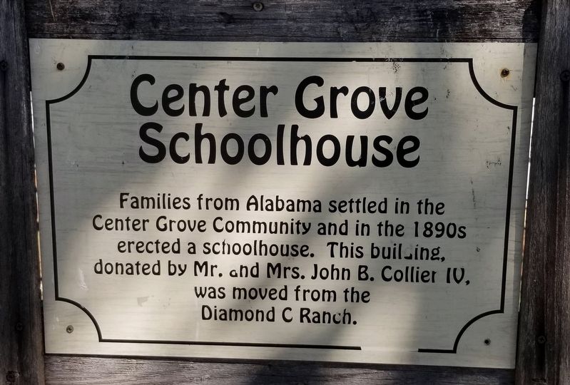 Center Grove Schoolhouse Marker image. Click for full size.