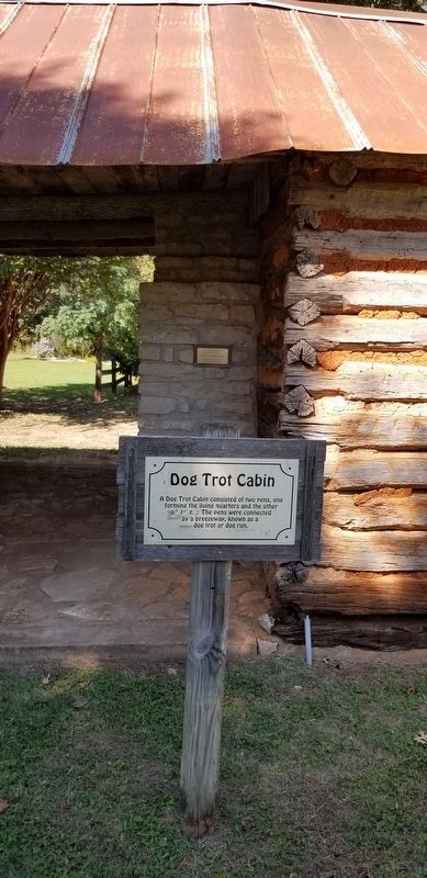 The Dog Trot Cabin and Marker image. Click for full size.
