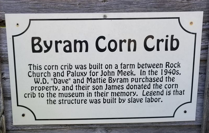Byram Corn Crib Marker image. Click for full size.