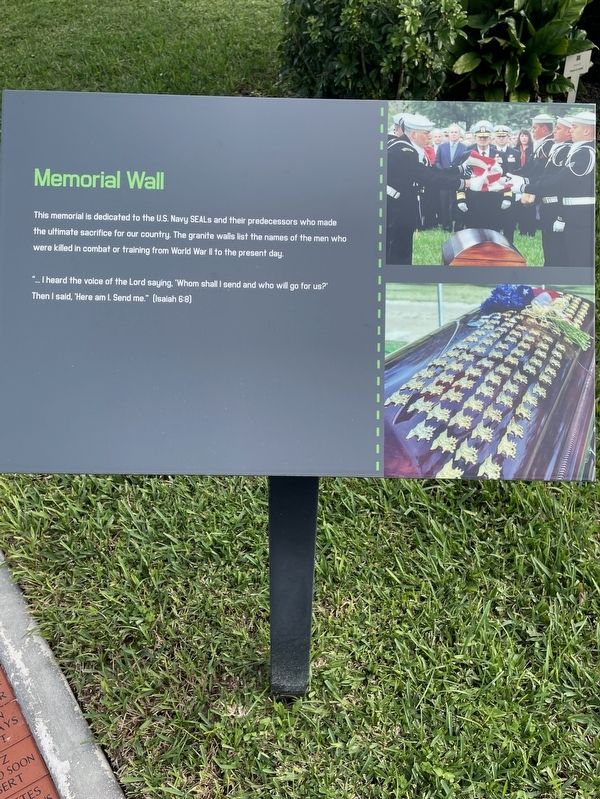 Memorial Wall Marker. Click for full size. Memorial Wall Marker image. Click for full size.