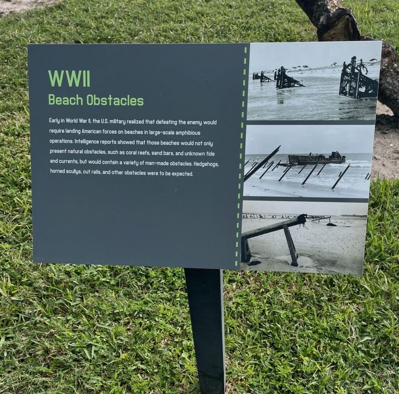 WW II Beach Obstacles Marker image. Click for full size.
