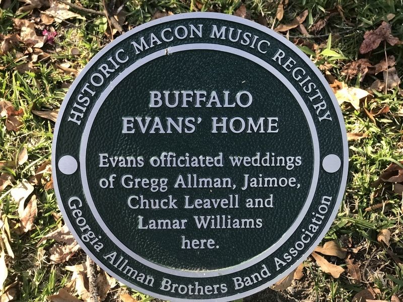 Buffalo Evans' Home Marker image. Click for full size.