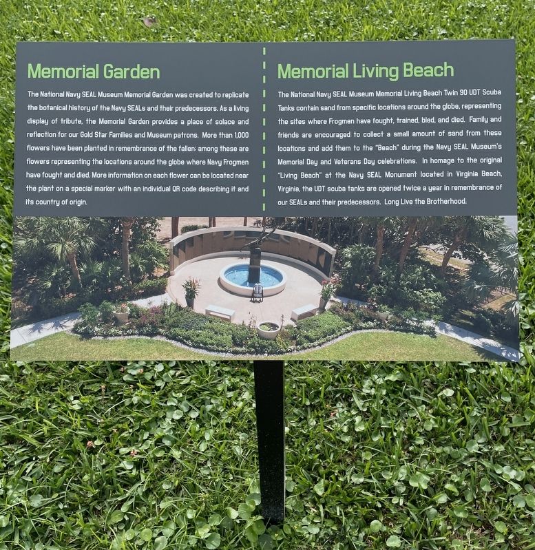 Memorial Garden - Memorial Living Beach Marker image. Click for full size.