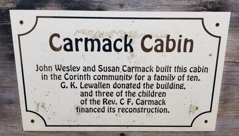 Carmack Cabin Marker image. Click for full size.
