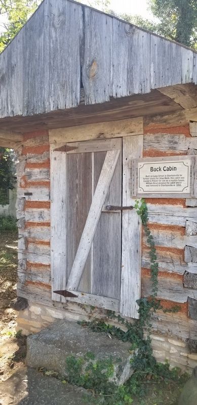 The front of the Buck Cabin and Marker image. Click for full size.