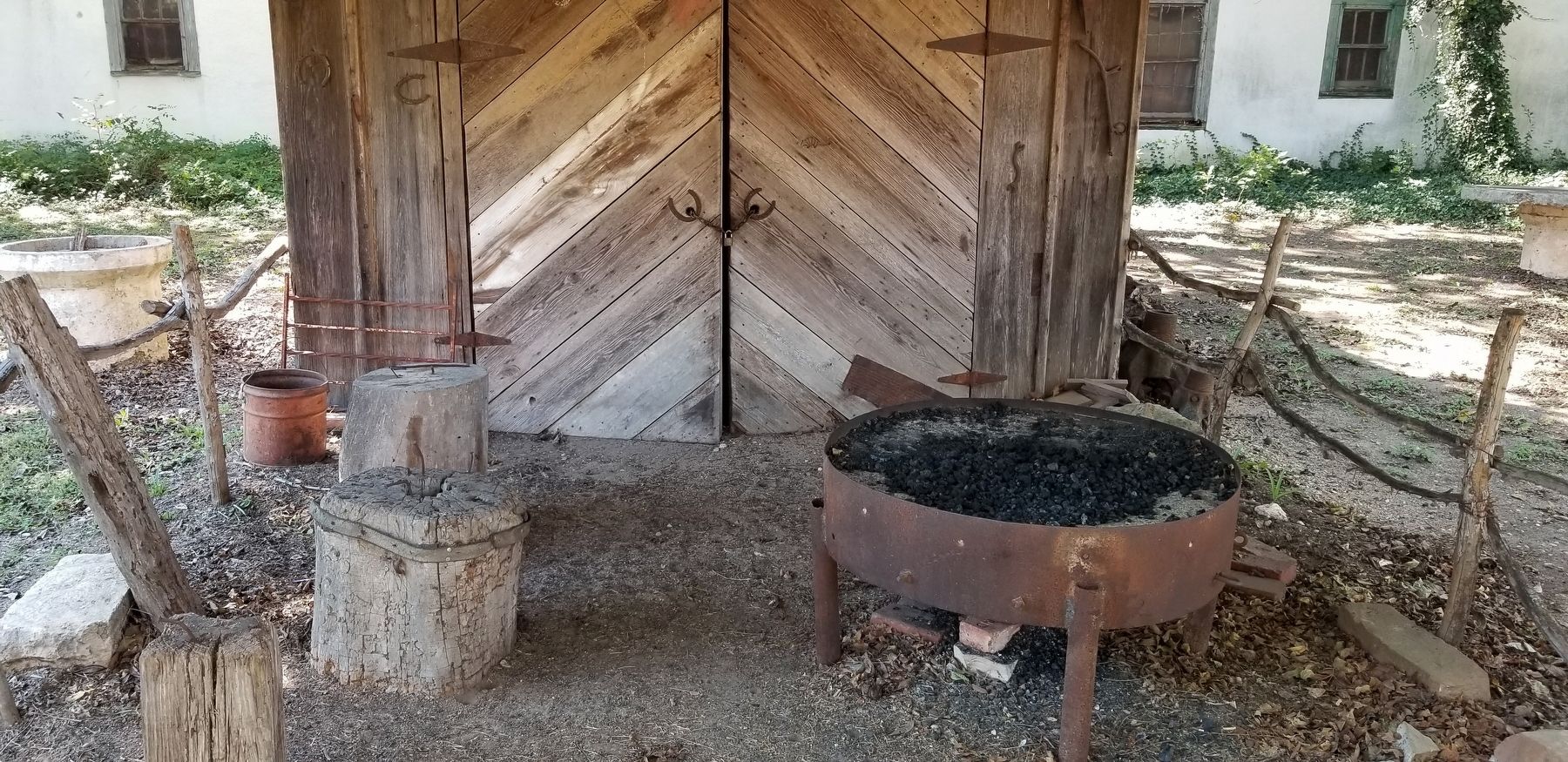 The view inside the Blacksmith Shop image. Click for full size.