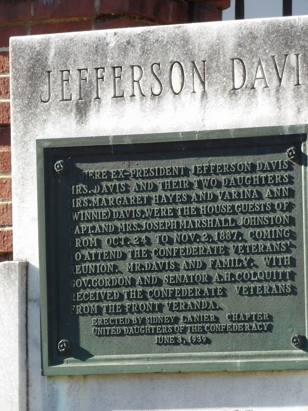 Jefferson Davis Marker. Click for full size. Jefferson Davis Marker image. Click for full size.
