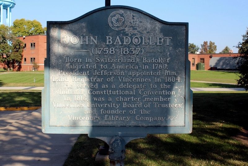 John Badollet Marker. Click for full size. John Badollet Marker image. Click for full size.