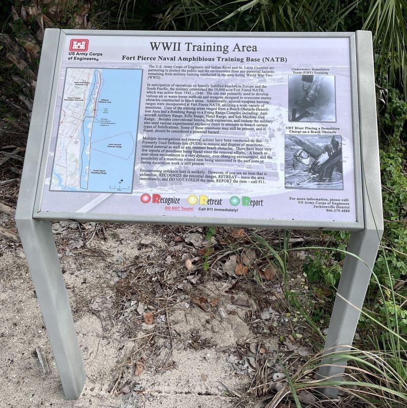 WW II Training Area Marker image. Click for full size.