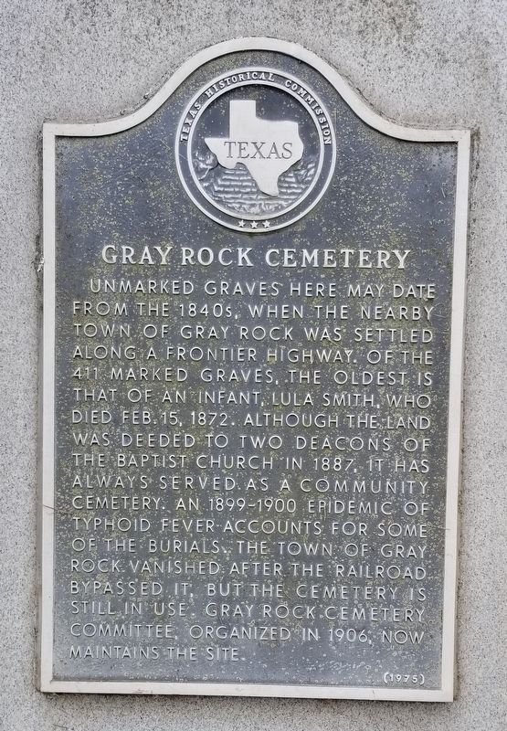 Gray Rock Cemetery Marker. Click for full size. Gray Rock Cemetery Marker image. Click for full size.