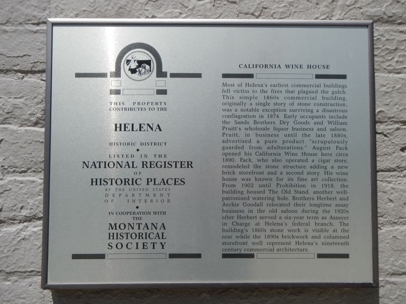 California Wine House Marker image. Click for full size.