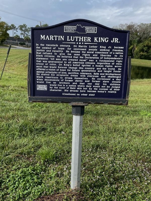 Martin Luther King Jr. Marker (Side 1) image. Click for full size.